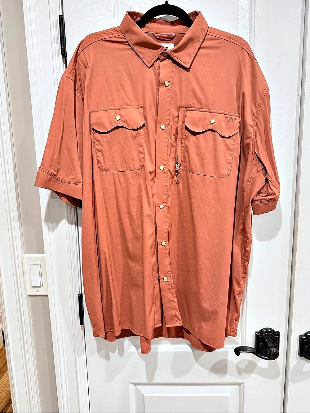 King Ranch Men's Performance Field Shirt Orange Size 2X